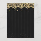 Budget Black Blue Rozen Lace Sweet 16 Uitnodiging (Achterkant)