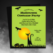 Budget Black Cat Halloween Uitnodiging Flyer