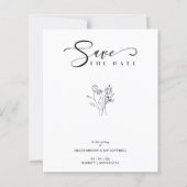 Budget Black Chic Trendy Wedding Wildflowers (Voorkant)