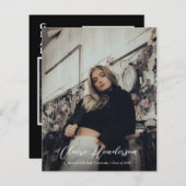 Budget Black Classy Photo Collage Afstuderen (Voorkant / Achterkant)