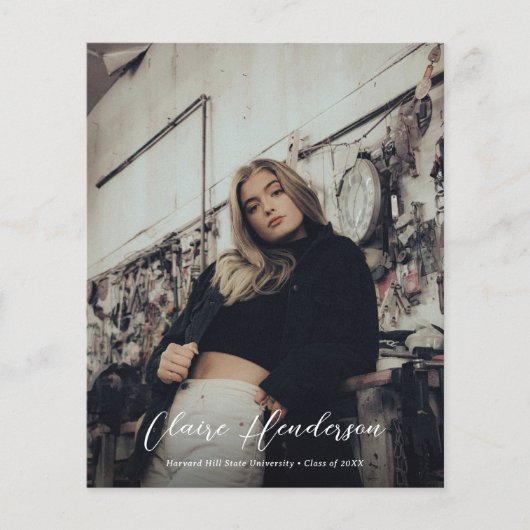 Budget Black Classy Photo Collage Afstuderen (Voorkant)