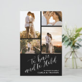 Budget Black Collage 4 Foto Weddenschap (Staand voorkant)