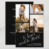 Budget Black Collage 4 Foto Weddenschap (Voorkant / Achterkant)