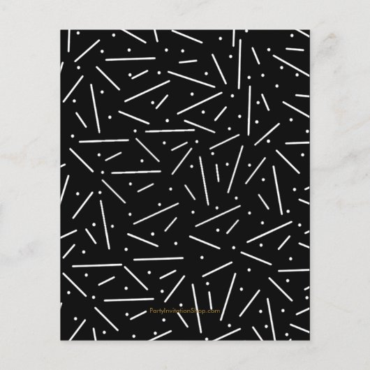 Budget Black en Gold 50th Birthday-uitnodigingen (Achterkant)