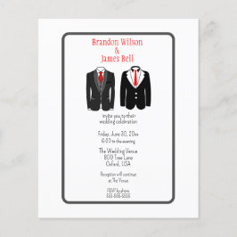 BUDGET Black en Grey Gay Couple Weddenschap Flyer