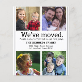 Budget Black en White 4 Photo Collage Moving Kaart