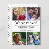 Budget Black en White 4 Photo Collage Moving Kaart (Voorkant / Achterkant)