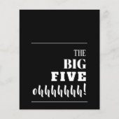 Budget Black en White 50th Birthday-uitnodigingen (Voorkant)