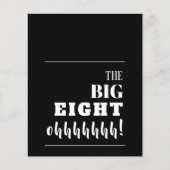 Budget Black en White 80th Birthday-uitnodigingen (Voorkant)