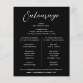 Budget Black en white Chic Script Wedding Party (Achterkant)