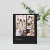 Budget Black en White Photo Wedding Invitation (Staand voorkant)