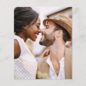 Budget Black en White Photo Wedding Invitation (Achterkant)