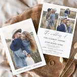 Budget Black en White Photo Wedding Invitation<br><div class="desc">Vier je liefdesverhaal met onze Budget Zwart-Wit Foto Bruiloft uitnodiging. Deze elegante en betaalbare uitnodiging legt de tijdloze schoonheid van uw romance vast in klassiek zwart-wit. Ontworpen voor elk budget, doet deze uitnodiging geen afbreuk aan stijl. De eenvoud van zwart-wit roept een gevoel van verfijning en genade op, waardoor het...</div>
