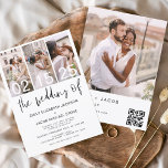 Budget Black en White Photo Wedding Invitation<br><div class="desc">Vier je liefdesverhaal met onze Budget Zwart-Wit Foto Bruiloft uitnodiging. Deze elegante en betaalbare uitnodiging legt de tijdloze schoonheid van uw romance vast in klassiek zwart-wit. Ontworpen voor elk budget, doet deze uitnodiging geen afbreuk aan stijl. De eenvoud van zwart-wit roept een gevoel van verfijning en genade op, waardoor het...</div>
