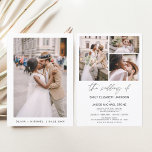 Budget Black en White Photo Wedding Invitation<br><div class="desc">Vier je liefdesverhaal met onze Budget Zwart-Wit Foto Bruiloft uitnodiging. Deze elegante en betaalbare uitnodiging legt de tijdloze schoonheid van uw romance vast in klassiek zwart-wit. Ontworpen voor elk budget, doet deze uitnodiging geen afbreuk aan stijl. De eenvoud van zwart-wit roept een gevoel van verfijning en genade op, waardoor het...</div>