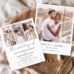 Budget Black en White Photo Wedding Invitation<br><div class="desc">Vier je liefdesverhaal met onze Budget Zwart-Wit Foto Bruiloft uitnodiging. Deze elegante en betaalbare uitnodiging legt de tijdloze schoonheid van uw romance vast in klassiek zwart-wit. Ontworpen voor elk budget, doet deze uitnodiging geen afbreuk aan stijl. De eenvoud van zwart-wit roept een gevoel van verfijning en genade op, waardoor het...</div>