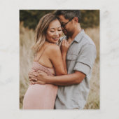 Budget Black en White Photo Wedding Invitation Flyer (Achterkant)