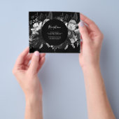 Budget Black en White Reception Kaart (Hand)