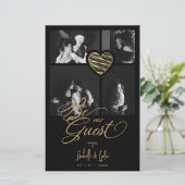 Budget Black Fake Golden Luxury Heart 4 photos (Staand voorkant)