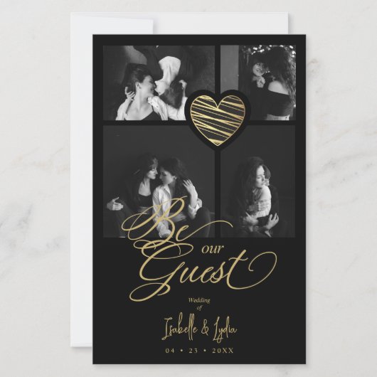 Budget Black Fake Golden Luxury Heart 4 photos (Voorkant)