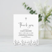 Budget Black Floral Memorial (Staand voorkant)