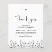 Budget Black Floral Memorial (Voorkant)