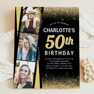 Budget Black Gold 3 Fotofilm Glitter Birthday