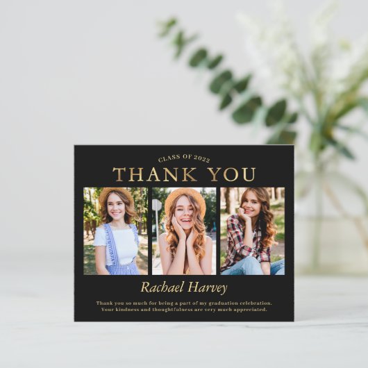 Budget Black Gold 3 Photo Afstuderen Hartelijk dan (Staand voorkant)