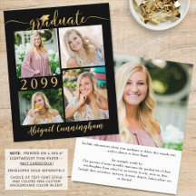 Budget Black Gold 5 Foto Afstuderen Aankondiging