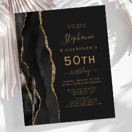 Budget Black Gold Agaat Dark 50th Birthday