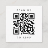 Budget Black Gold Agaat Wedding QR Code RSVP Informatiekaartje (Achterkant)
