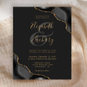 Budget Black Gold Agate Corners Dark Weddenschap