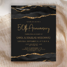 Budget Black Gold Agate Dark 50th Anniversary