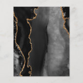 Budget Black Gold Agate Dark Save the Date (Achterkant)