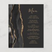 Budget Black Gold Agate Dark Weddenmenu (Voorkant)