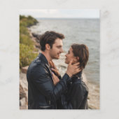 Budget Black Gold Agate Photo Wedding Invite (Achterkant)