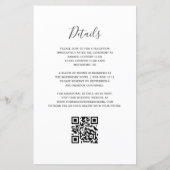 Budget Black Gold Agate QR Code Trouw Uitnodiging (Achterkant)