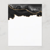 Budget Black Gold Agate Sweet 16 Uitnodiging (Achterkant)