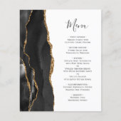 Budget Black Gold Agate Trouwmenu (Voorkant)