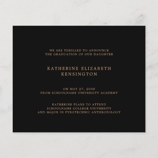 Budget Black Gold Arch 3 Photo Afstuderen (Achterkant)