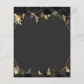 Budget Black Gold Butterfly SWEET 16 Uitnodiging (Achterkant)