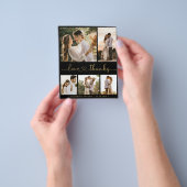 Budget Black Gold Collage Weddenschap Bedankt Flye Flyer (Hand)