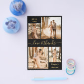 Budget Black Gold Collage Weddenschap Bedankt Flye Flyer (Enkel)