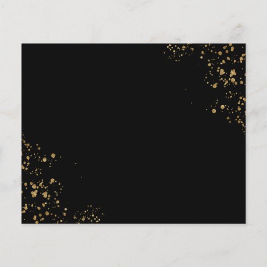Budget Black Gold Confetti Afstudeerder Graduparty (Achterkant)