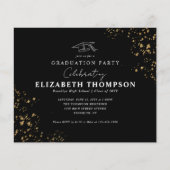 Budget Black Gold Confetti Afstudeerder Graduparty (Voorkant)