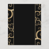 Budget Black Gold Corporate Party-uitnodiging (Achterkant)