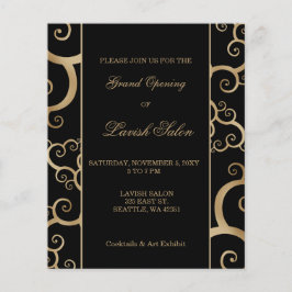 Budget Black Gold Corporate Party-uitnodiging