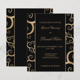 Budget Black Gold Corporate Party-uitnodiging