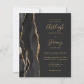 Budget Black Gold Dark QR Code Weddenschap (Voorkant)