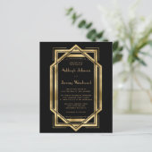 Budget Black Gold  Deco Lijst Wedding 1920s (Staand voorkant)